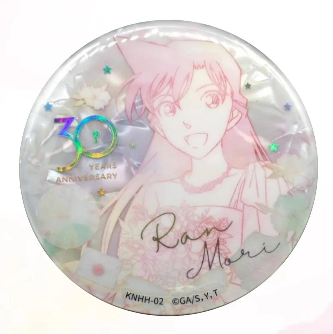 コナン KAYOU 30周年 白磁風缶バッジ