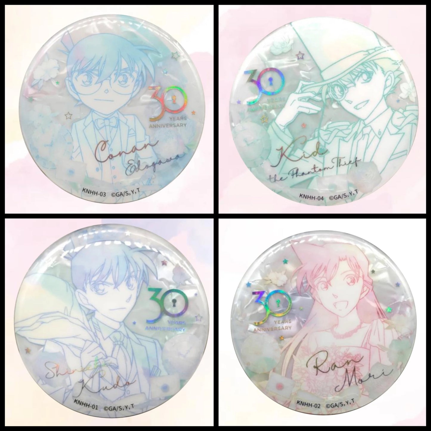 コナン KAYOU 30周年 白磁風缶バッジ